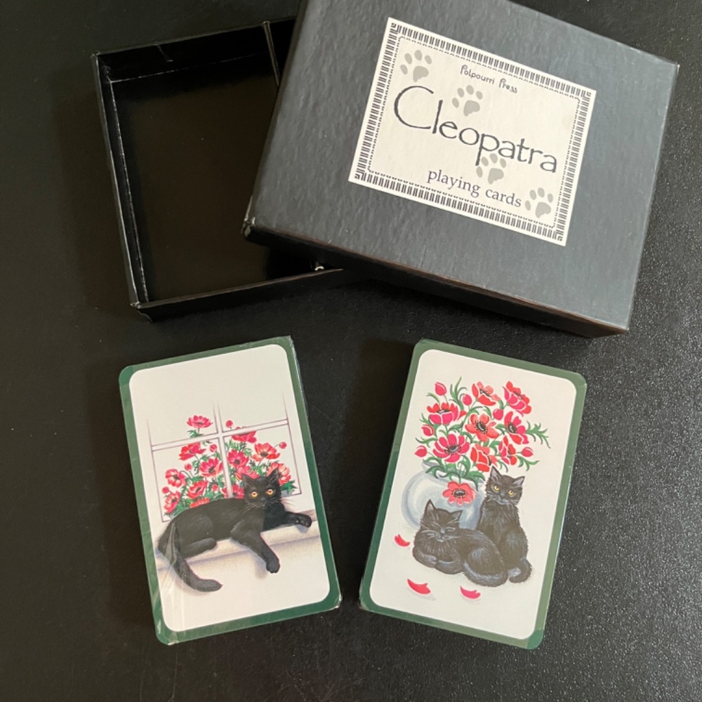 Black Cat and Kittens Double Deck of Cleopatra Playing Cards by Potpourri Press - Picture 2 of 4